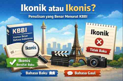 Penulisan yang Benar Ikonik atau Ikonis