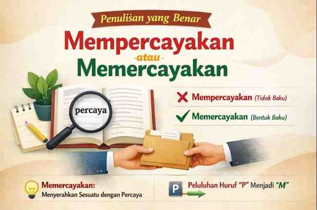 Penulisan yang Benar Mempercayakan atau Memercayakan