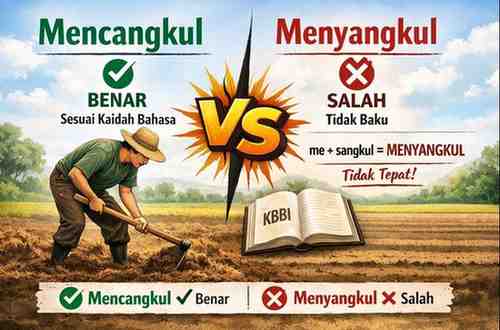 Penulisan yang Benar Mencangkul atau Menyangkul