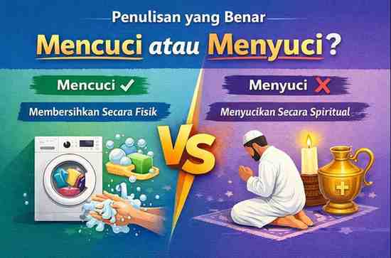 Penulisan yang Benar Mencuci atau Menyuci