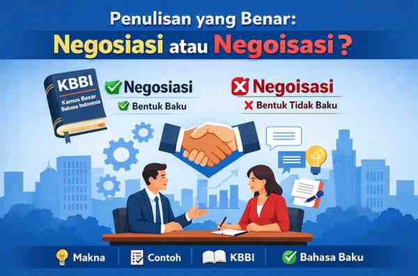 Penulisan yang Benar Negosiasi atau Negoisasi