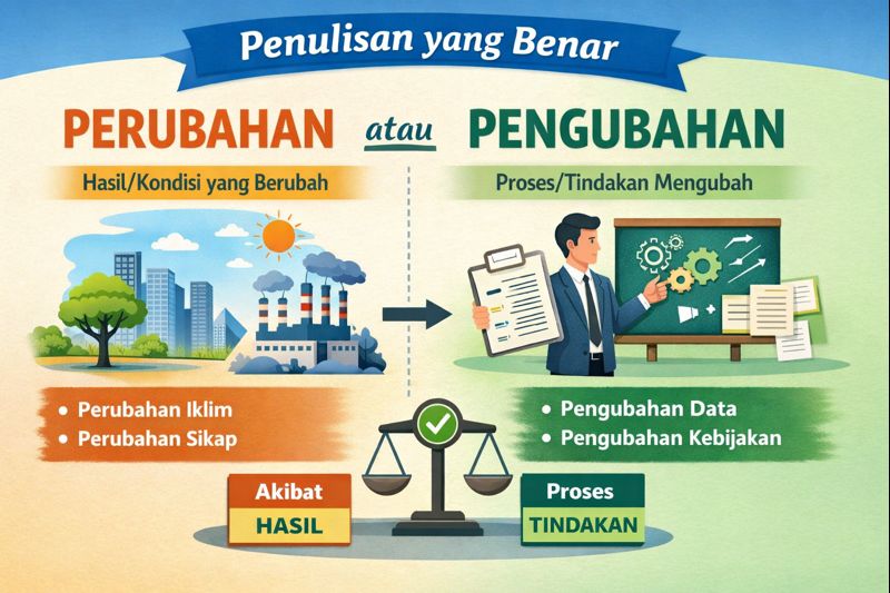 Penulisan yang Benar Perubahan atau Pengubahan