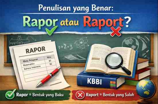 Penulisan yang Benar Rapor atau Raport