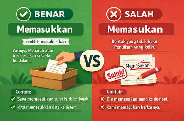 Penulisan yang Benar Memasukan atau Memasukkan