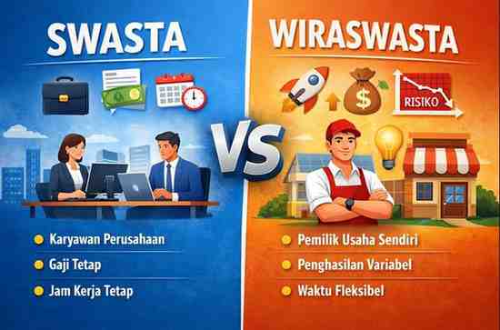 Perbedaan Antara Swasta dan Wiraswasta