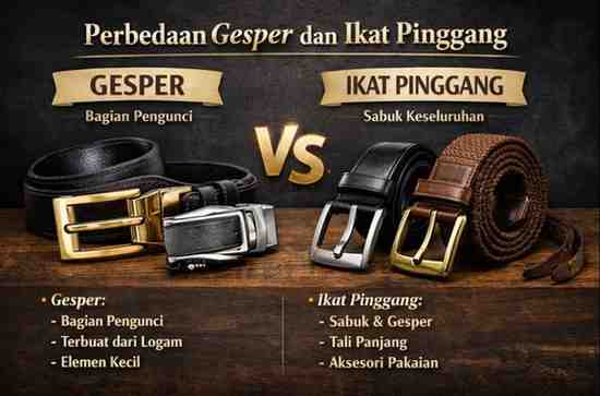 Perbedaan Gesper dan Ikat Pinggang