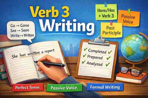 Verb 3 Writing Adalah